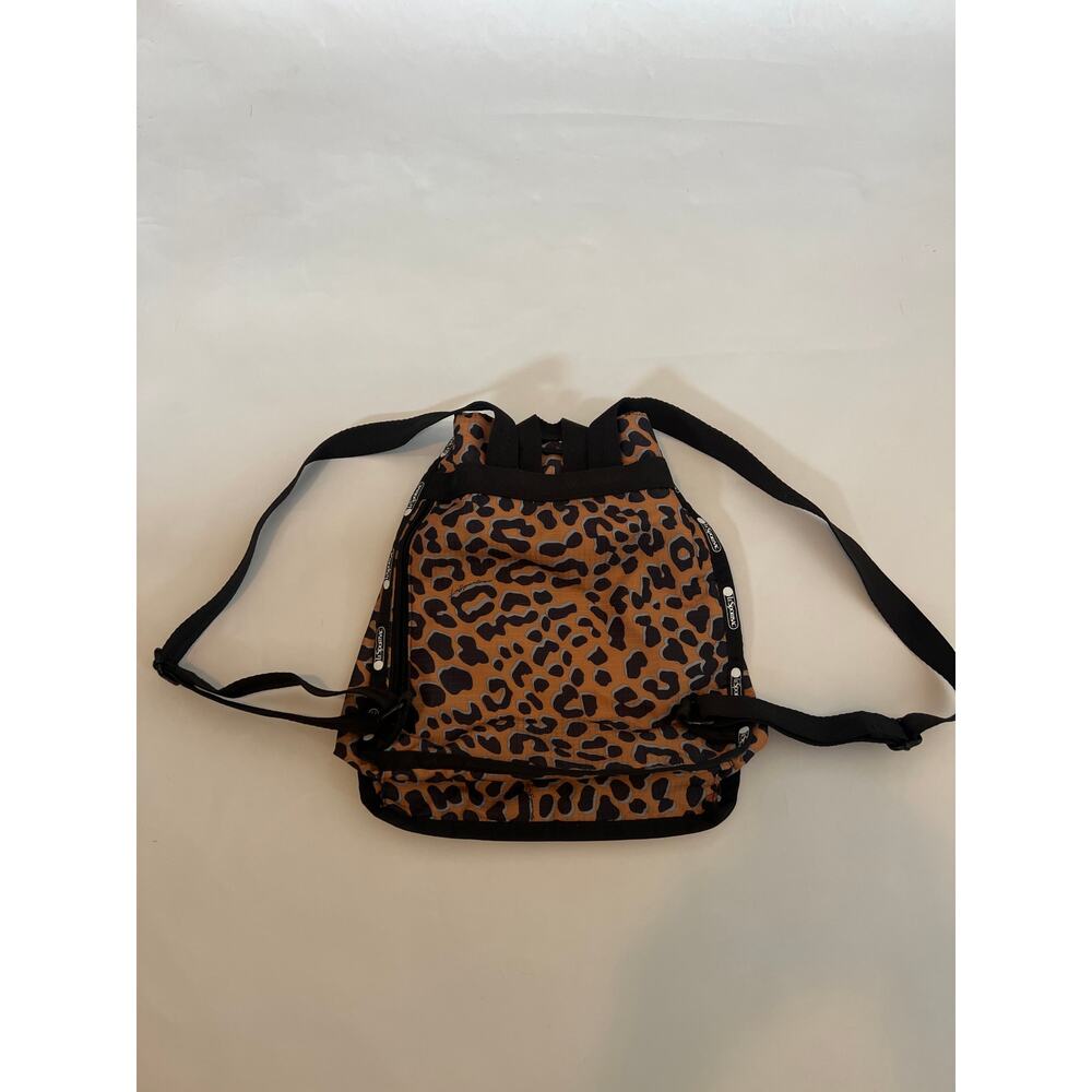 Lesportsac Leopard Print Drawstring Backpack Bag … - image 4